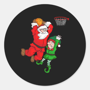 Adesivo Esquema de Natal Santa Claus Slam Dunk Elf Engraça