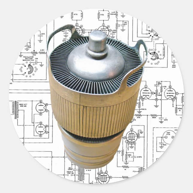 Adesivo Esquema do tubo de transmissão de cerâmica (Frente)