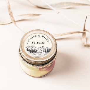 Adesivo Esquema Montanhês   Casamento Personalizado