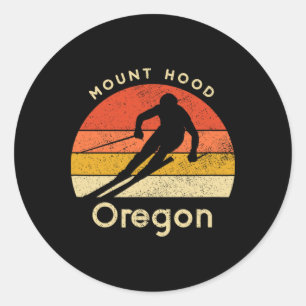 Adesivo Esqui Antigo Monte Hood Oregon Montanha