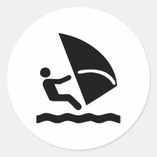 Adesivo Esqui aquático com pipa Surfista Natação 