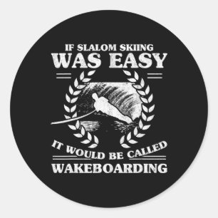 Adesivo Esqui Aquático Wakeboarding Retro Slalom Esqui Foi