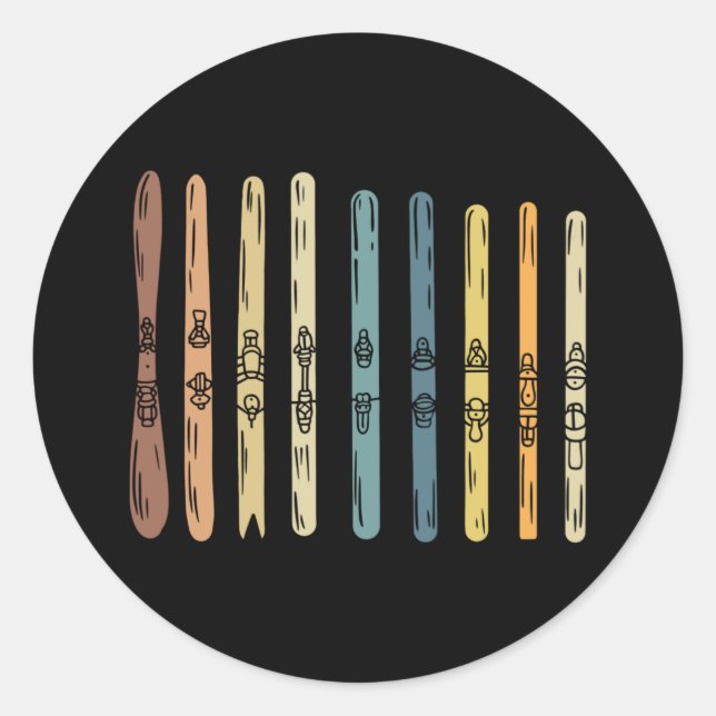 Adesivo Esqui - Coleção de conselhos de esqui (Frente)