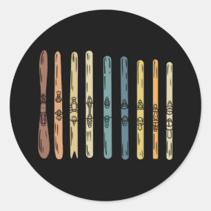 Adesivo Esqui - Coleção de conselhos de esqui