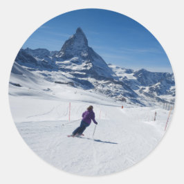 Adesivo Esqui com o Monte Matterhorn em Zermatt, Suiça