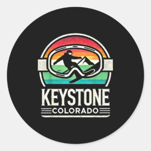 Adesivo Esqui de neve Keystone retrô montanha colorado