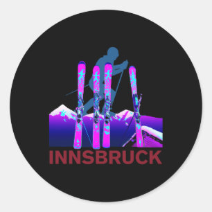 Adesivo Esqui e Snowboard em Innsbruck Retro 90 Innsbruck