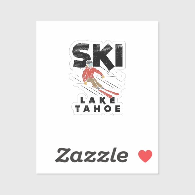 Adesivo Esqui - Lago Ski Tahoe (Folha)