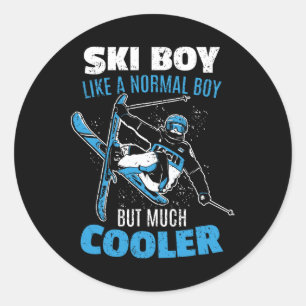 Adesivo Esqui Meninos Skiing Mountain Sport inverno