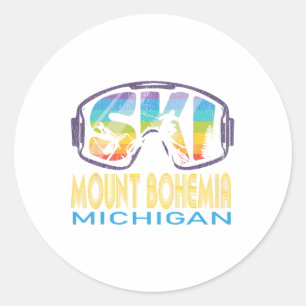 Adesivo Esqui Monte Bohemia Michigan Férias de Esqui