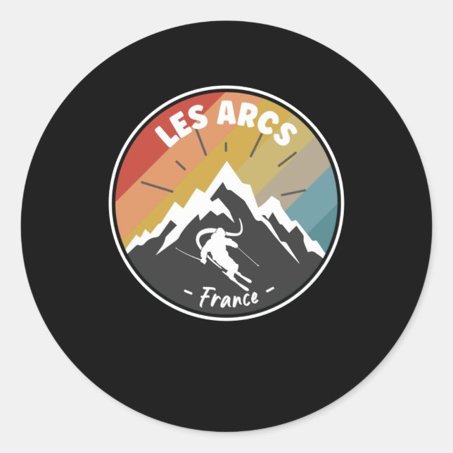 Adesivo Esqui Na França Les Arcs (Frente)