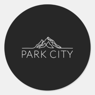Adesivo Esqui na Montanha Park City Utah Neve
