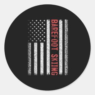 Adesivo Esqui sem calçados Bandeira Americana 4 de Julho