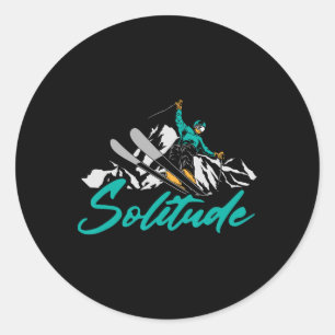 Adesivo Esqui Solitude Winter Sports Skier Ski
