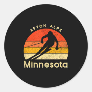 Adesivo Esqui vintage Afton Alps Minnesota montanha