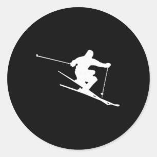 Adesivo Esquiador Minimalista Esqui Freestyle Apres Esqui
