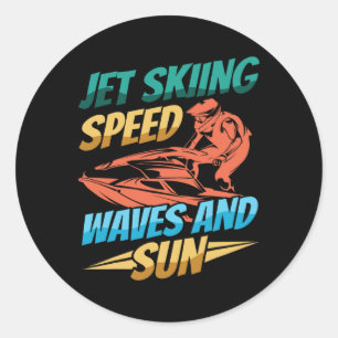Adesivo Esquiando a jato velocidade ondas e sol Jet Ski