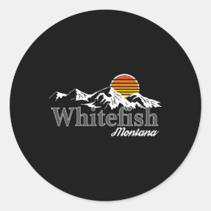 Adesivo Esquiando Whitefish Montana Amante da Montanha