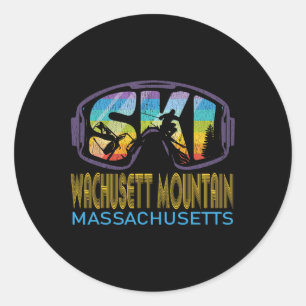 Adesivo Esquiar Montanha Wachusett Machusetts Férias de Es