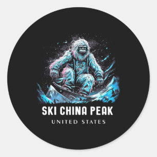 Adesivo Esquiar Pico China Estados Unidos Esqui Esquiador