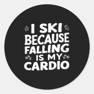 Adesivo Esquiar porque cair é cardio citações engraçadas d