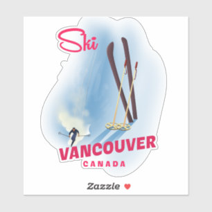 Adesivo Esquiar Vancouver Canadá