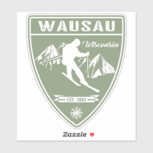 Adesivo Esquiar Wausau Wisconsin