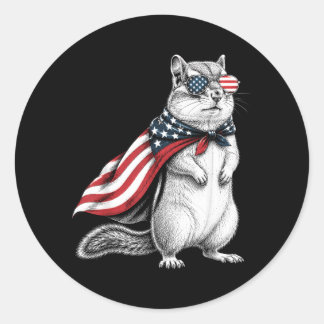 Adesivo Esquilo 4 De Julho Bandeira Americana Patriótica
