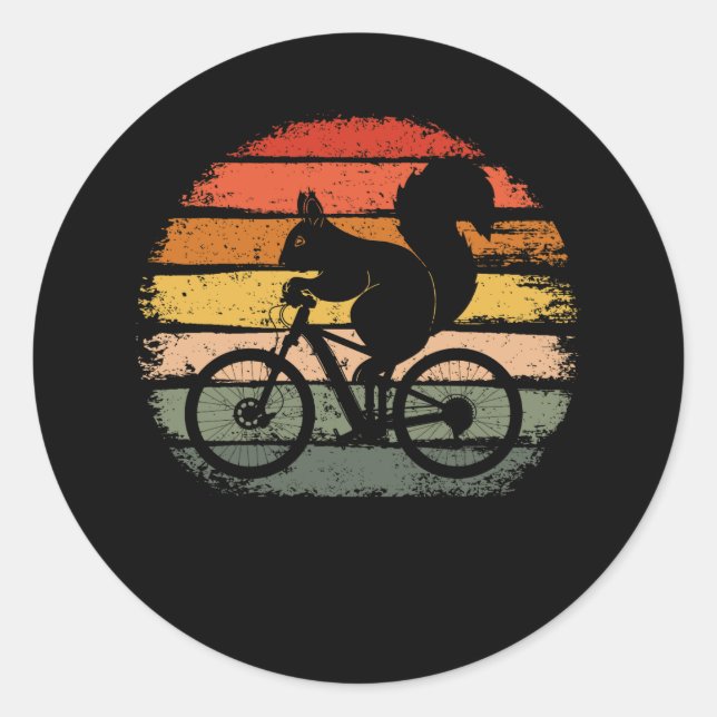 Adesivo Esquilo Andando De Bicicleta (Frente)