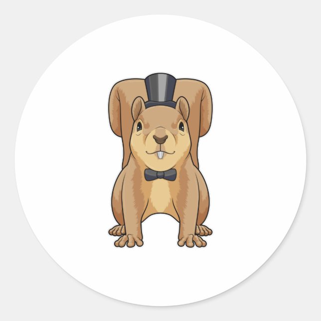 Adesivo Esquilo como noivo com terno (Frente)