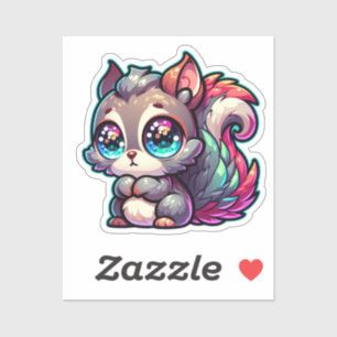 Adesivo Esquilo Cute Adorável