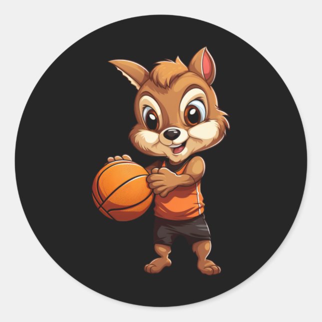 Adesivo Esquilo de basquetebol (Frente)