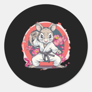 Adesivo Esquilo de Karato Bonito Lotus Flor Mma Kickboxing