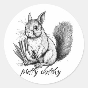 Adesivo Esquilo do Sketchy bonito