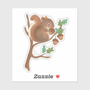 Adesivo Esquilo - Ilustração Animal da Floresta Floresta