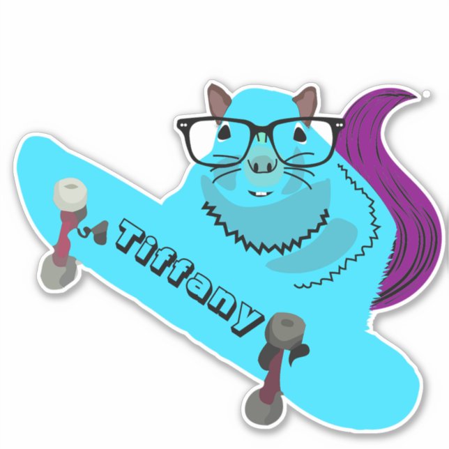 Adesivo Esquilo Malvado #114 Nome das Raparigas (Frente)