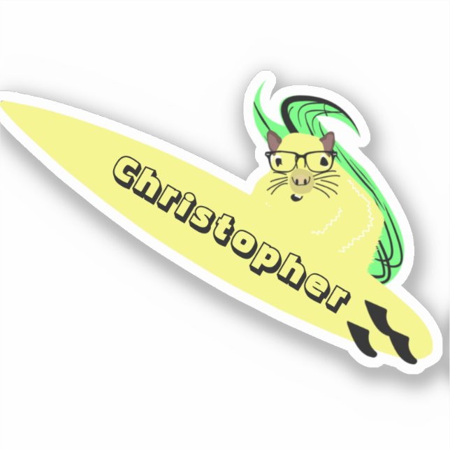 Adesivo Esquilo Malvado #129 Surfe (Frente)