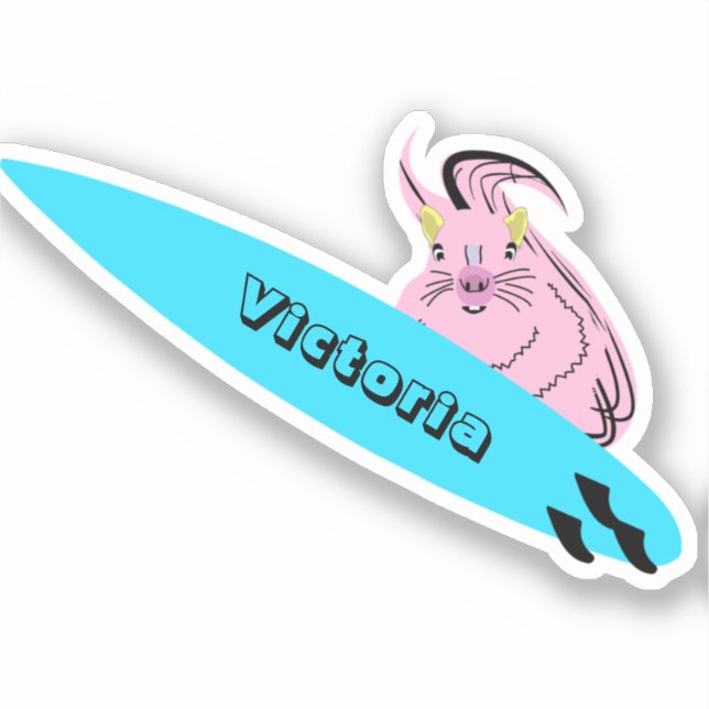 Adesivo Esquilo Malvado #1445 Surfe (Frente)