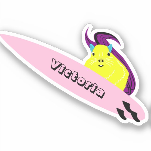 Adesivo Esquilo Malvado #1585 Surfe (Frente)