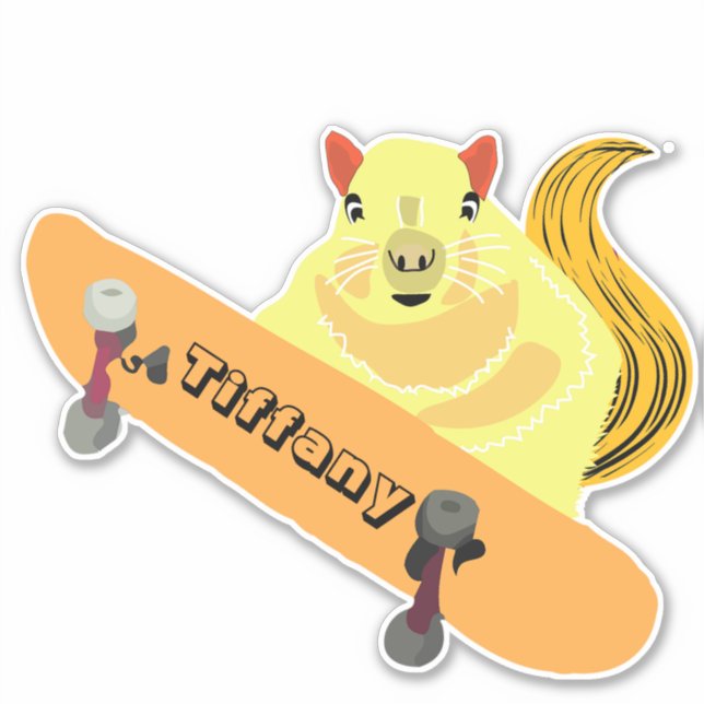 Adesivo Esquilo Malvado #169 Meninas Nome (Frente)