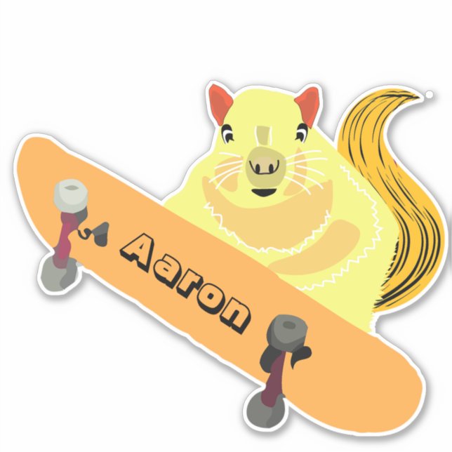 Adesivo Esquilo Malvado #169 Skateboard (Frente)