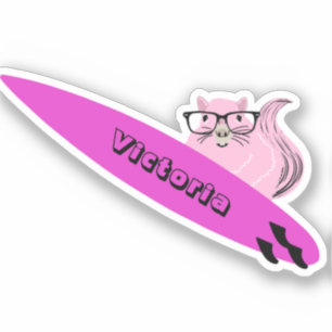 Adesivo Esquilo Malvado #1828 Surfe