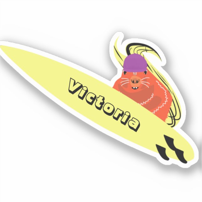 Adesivo Esquilo Malvado #1829 Surfe (Frente)