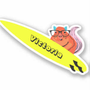 Adesivo Esquilo Malvado #1892 Surfe