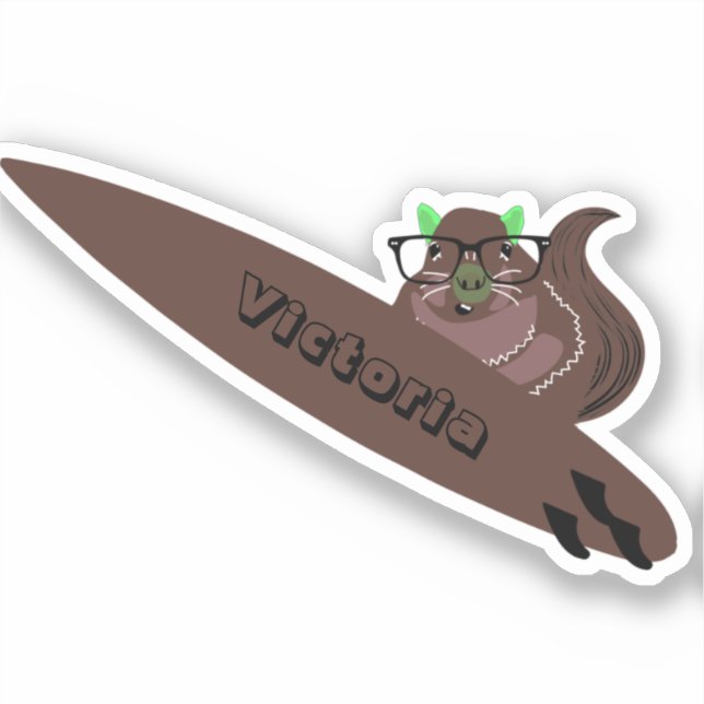 Adesivo Esquilo Malvado #1951 Surfe (Frente)