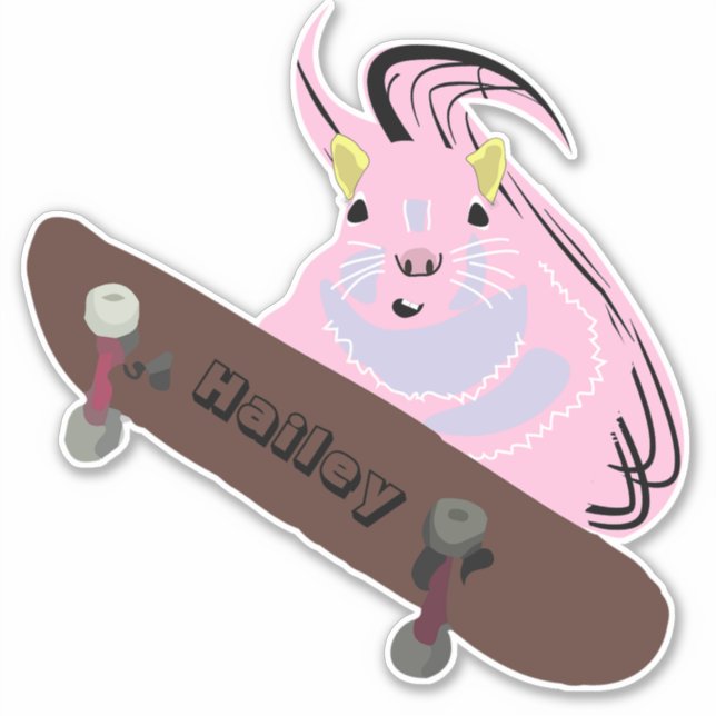 Adesivo Esquilo Malvado #238 Hailey Skateboard (Frente)
