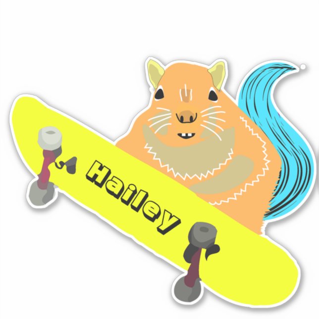 Adesivo Esquilo Malvado #273 Hailey Skateboard (Frente)