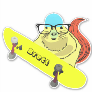 Adesivo Esquilo Malvado #295 Brett Skateboard