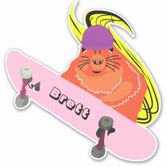 Adesivo Esquilo Malvado #311 Brett Skateboard (Frente)