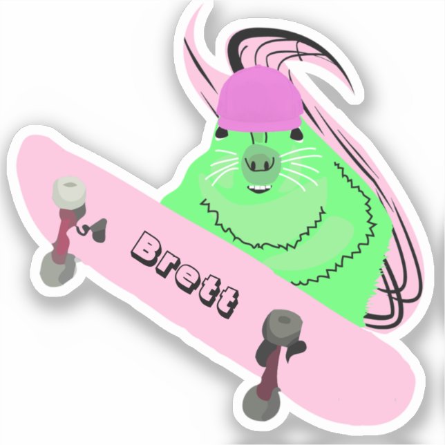 Adesivo Esquilo malvado #325 Brett Skateboard (Frente)